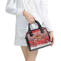 New Zealand Kiwi Bird Christmas Shoulder Handbag Maori Inspired Knitted Patterns LT9 - Polynesian Pride