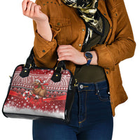 New Zealand Kiwi Bird Christmas Shoulder Handbag Maori Inspired Knitted Patterns LT9 - Polynesian Pride