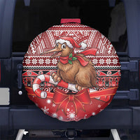 New Zealand Kiwi Bird Christmas Spare Tire Cover Maori Inspired Knitted Patterns LT9 No hole Red - Polynesian Pride
