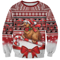 New Zealand Kiwi Bird Christmas Sweatshirt Maori Inspired Knitted Patterns