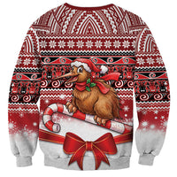 New Zealand Kiwi Bird Christmas Sweatshirt Maori Inspired Knitted Patterns