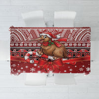New Zealand Kiwi Bird Christmas Tablecloth Maori Inspired Knitted Patterns LT9 Red - Polynesian Pride