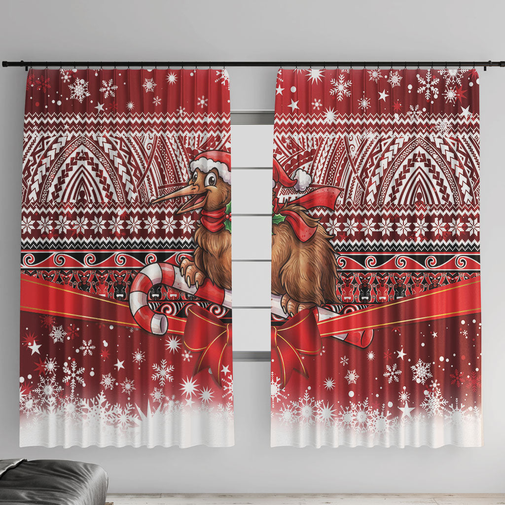 New Zealand Kiwi Bird Christmas Window Curtain Maori Inspired Knitted Patterns