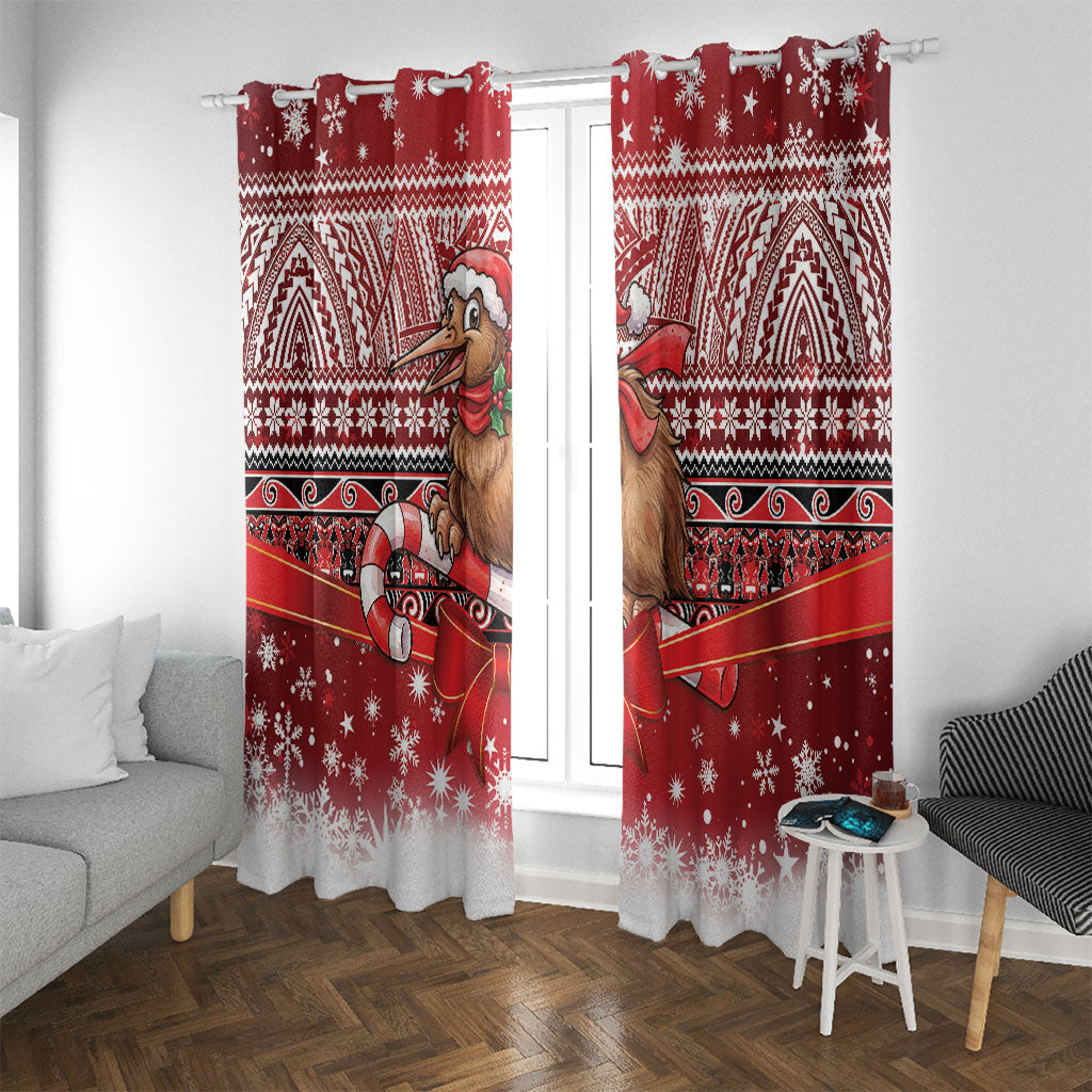 New Zealand Kiwi Bird Christmas Window Curtain Maori Inspired Knitted Patterns