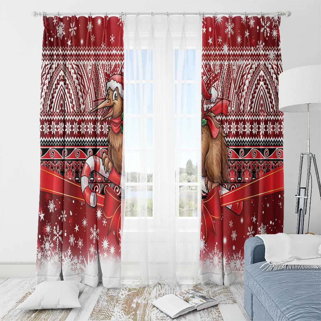 New Zealand Kiwi Bird Christmas Window Curtain Maori Inspired Knitted Patterns