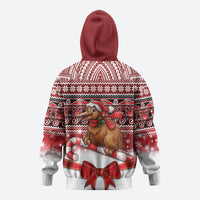 New Zealand Kiwi Bird Christmas Zip Hoodie Maori Inspired Knitted Patterns LT9 - Polynesian Pride
