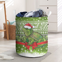 New Zealand Tuatara Christmas Laundry Basket Maori Inspired Knitted Patterns