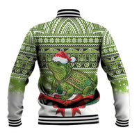 New Zealand Tuatara Christmas Baseball Jacket Maori Inspired Knitted Patterns
