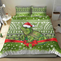 New Zealand Tuatara Christmas Bedding Set Maori Inspired Knitted Patterns LT9 - Polynesian Pride