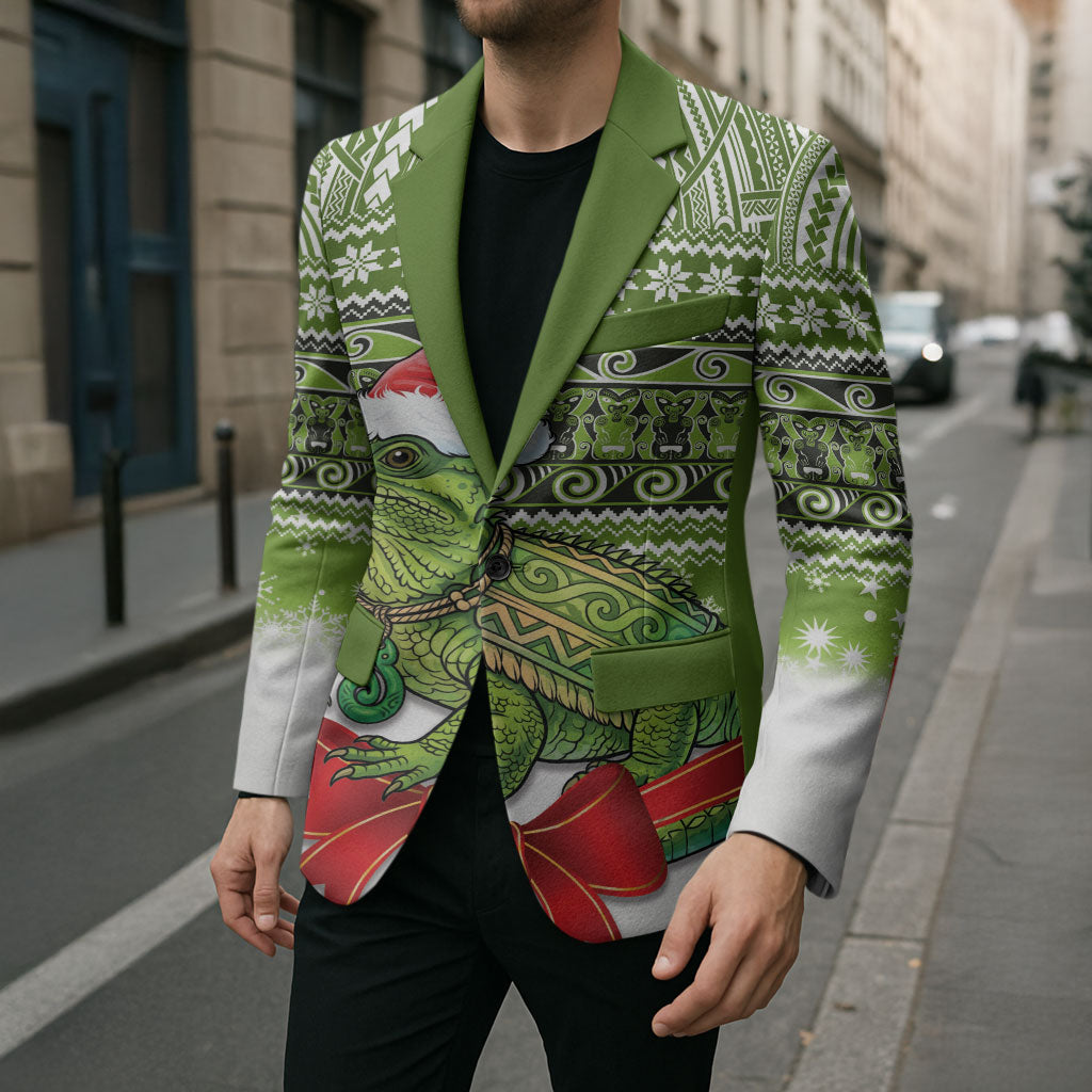 New Zealand Tuatara Christmas Blazer Maori Inspired Knitted Patterns