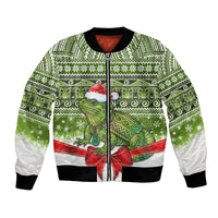 New Zealand Tuatara Christmas Bomber Jacket Maori Inspired Knitted Patterns