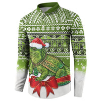 New Zealand Tuatara Christmas Button Sweatshirt Maori Inspired Knitted Patterns