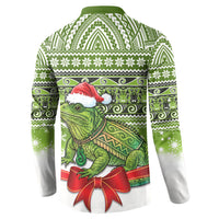 New Zealand Tuatara Christmas Button Sweatshirt Maori Inspired Knitted Patterns