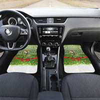 New Zealand Tuatara Christmas Car Mats Maori Inspired Knitted Patterns