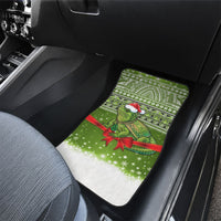 New Zealand Tuatara Christmas Car Mats Maori Inspired Knitted Patterns