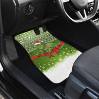 New Zealand Tuatara Christmas Car Mats Maori Inspired Knitted Patterns
