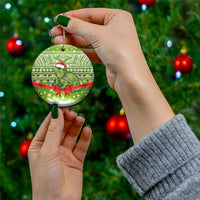 New Zealand Tuatara Christmas Ceramic Ornament Maori Inspired Knitted Patterns