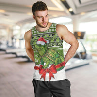 New Zealand Tuatara Christmas Men Tank Top Maori Inspired Knitted Patterns