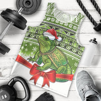 New Zealand Tuatara Christmas Men Tank Top Maori Inspired Knitted Patterns