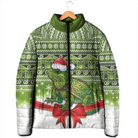 New Zealand Tuatara Christmas Padded Jacket Maori Inspired Knitted Patterns