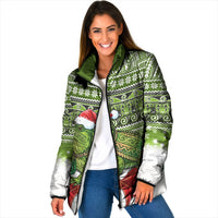 New Zealand Tuatara Christmas Padded Jacket Maori Inspired Knitted Patterns