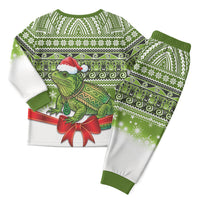 New Zealand Tuatara Christmas Pajama Set Maori Inspired Knitted Patterns