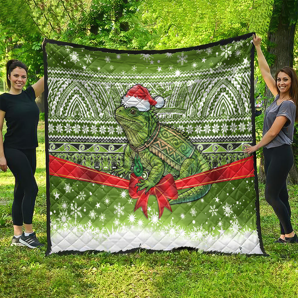 New Zealand Tuatara Christmas Quilt Maori Inspired Knitted Patterns