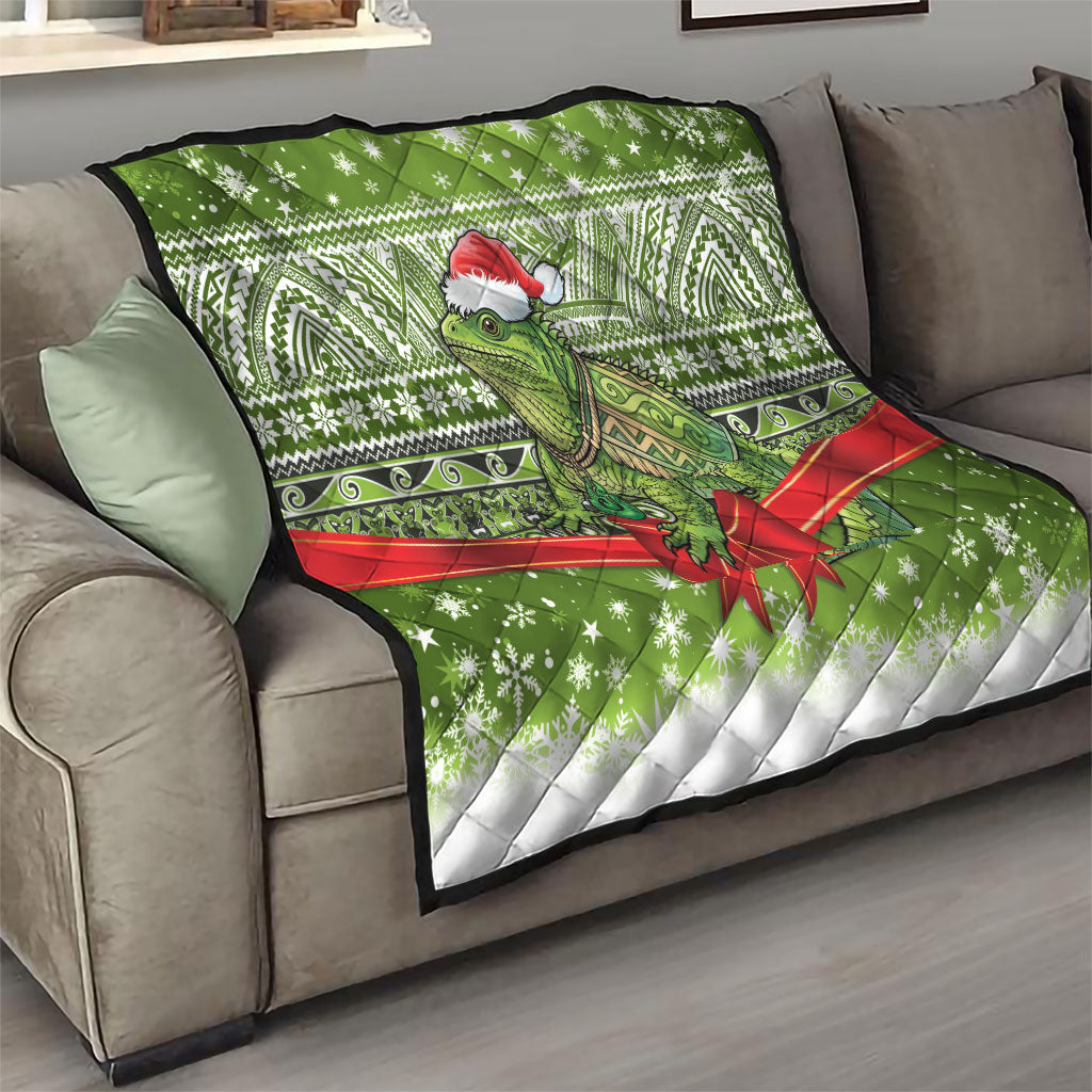 New Zealand Tuatara Christmas Quilt Maori Inspired Knitted Patterns