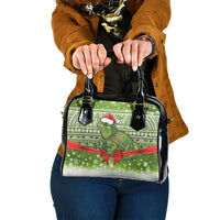 New Zealand Tuatara Christmas Shoulder Handbag Maori Inspired Knitted Patterns