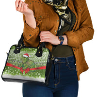 New Zealand Tuatara Christmas Shoulder Handbag Maori Inspired Knitted Patterns