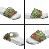 New Zealand Tuatara Christmas Slide Sandals Maori Inspired Knitted Patterns