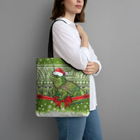 New Zealand Tuatara Christmas Tote Bag Maori Inspired Knitted Patterns