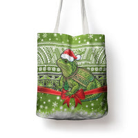New Zealand Tuatara Christmas Tote Bag Maori Inspired Knitted Patterns