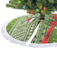 New Zealand Tuatara Christmas Tree Skirt Maori Inspired Knitted Patterns