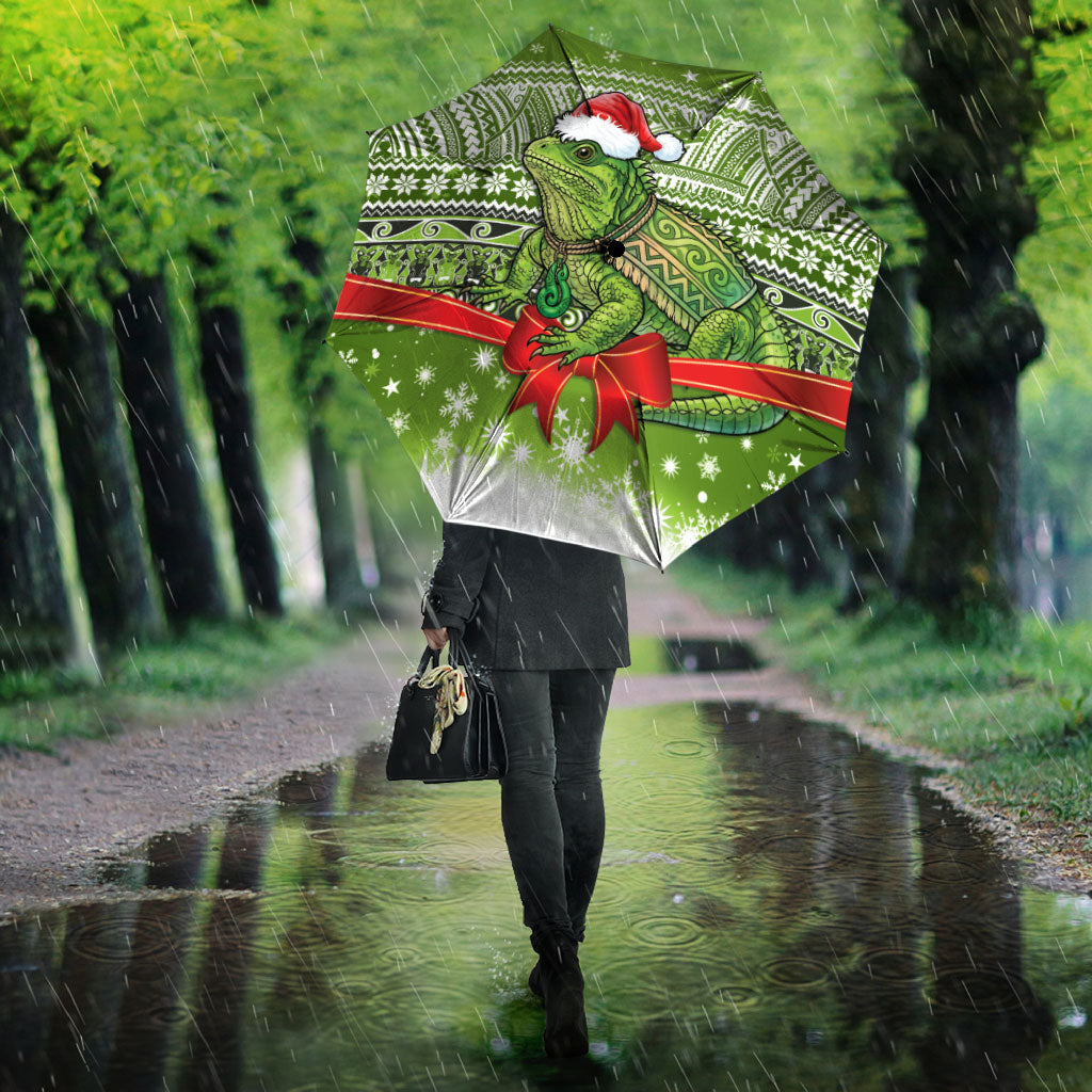 New Zealand Tuatara Christmas Umbrella Maori Inspired Knitted Patterns