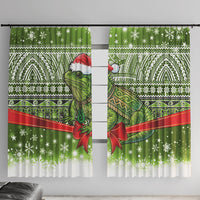 New Zealand Tuatara Christmas Window Curtain Maori Inspired Knitted Patterns
