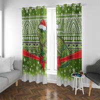 New Zealand Tuatara Christmas Window Curtain Maori Inspired Knitted Patterns
