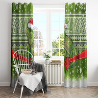 New Zealand Tuatara Christmas Window Curtain Maori Inspired Knitted Patterns