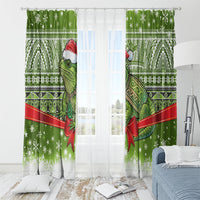 New Zealand Tuatara Christmas Window Curtain Maori Inspired Knitted Patterns