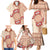 Bula Fiji Tagimoucia Flower Masi Tapa Tribal Family Matching Mermaid Dress and Hawaiian Shirt Beige Color LT9 - Polynesian Pride