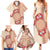 Bula Fiji Tagimoucia Flower Masi Tapa Tribal Family Matching Summer Maxi Dress and Hawaiian Shirt Beige Color LT9 - Polynesian Pride