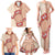 Bula Fiji Tagimoucia Flower Masi Tapa Tribal Family Matching Tank Maxi Dress and Hawaiian Shirt Beige Color LT9 - Polynesian Pride