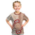 Bula Fiji Tagimoucia Flower Masi Tapa Tribal Kid T Shirt Beige Color LT9 Beige - Polynesian Pride