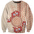 Bula Fiji Tagimoucia Flower Masi Tapa Tribal Sweatshirt Beige Color LT9 Unisex Beige - Polynesian Pride