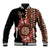 Bula Fiji Tagimoucia Flower Masi Tapa Tribal Baseball Jacket Brown Color LT9 Unisex Brown - Polynesian Pride