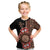 Bula Fiji Tagimoucia Flower Masi Tapa Tribal Kid T Shirt Brown Color LT9 Brown - Polynesian Pride