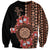 Bula Fiji Tagimoucia Flower Masi Tapa Tribal Sweatshirt Brown Color LT9 Unisex Brown - Polynesian Pride