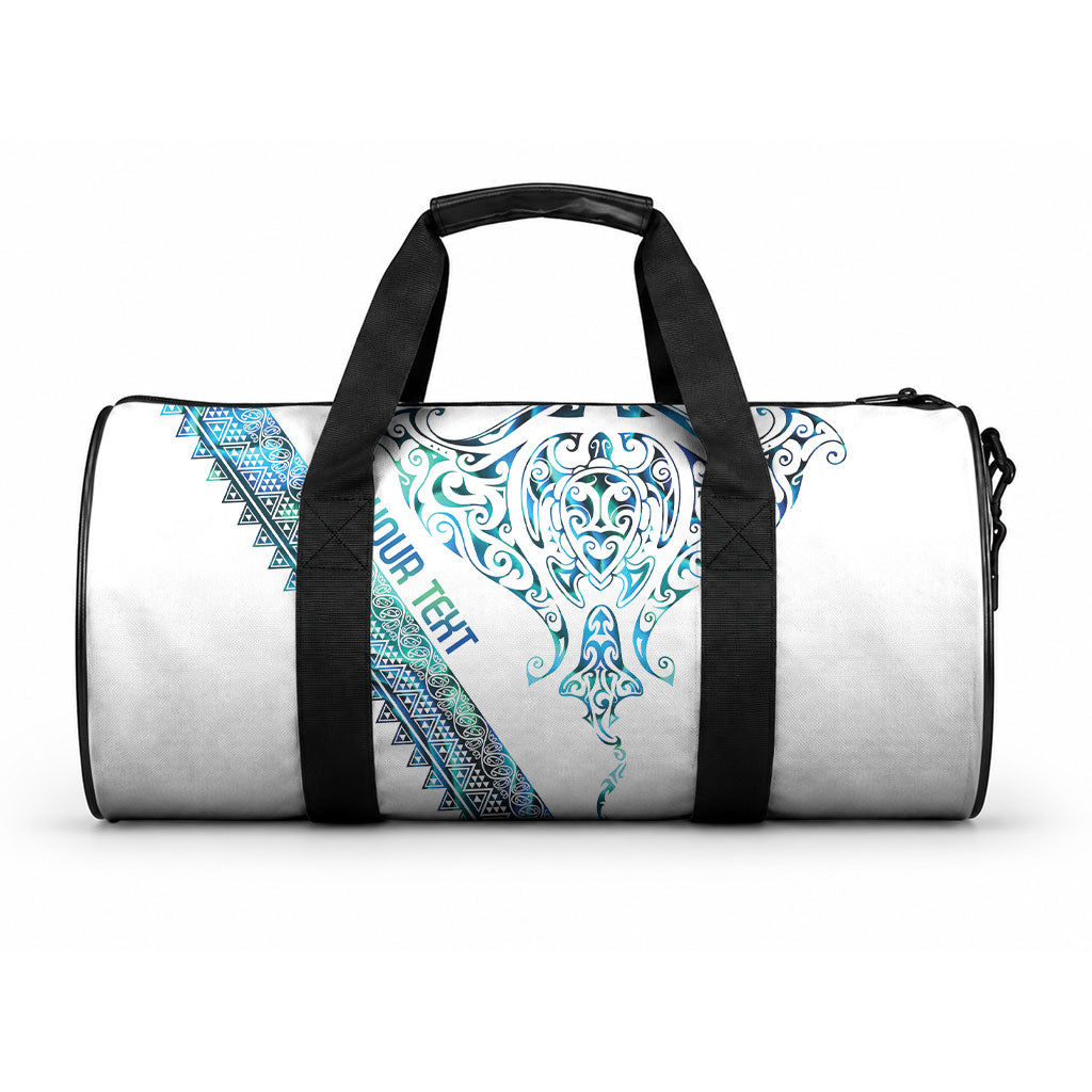 Kahui Whetu Paua shell Kowhaiwhai Taniko Personalised Duffle Bag Manta Ray Shark-Turtle Maori Tribal Style LT9 One size Blue - Polynesian Pride