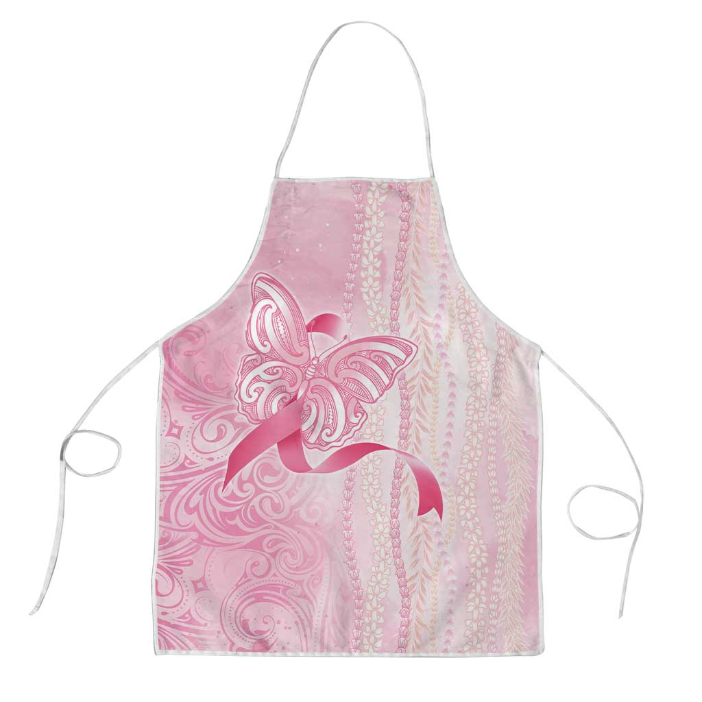 Breast Cancer Awareness Apron Maile Pikake Lokelani Crown Flower Lei Inspired LT9 Pink - Polynesian Pride