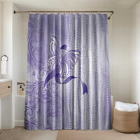 Epilepsy Awareness Bathroom Set Maile Pikake Lokelani Crown Flower Lei Inspired LT9 Shower Curtain Only Purple - Polynesian Pride